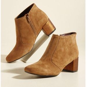 Poetic License Tongue-in-Cheek Suede Ankle Boots